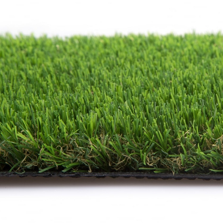 Relva de grama artificial de paisagismo verde natural de alta qualidade para jardim
